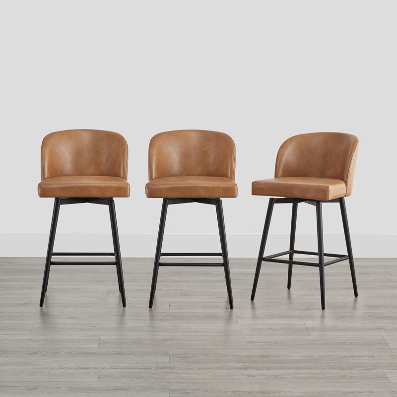 Tabouret de comptoir pivotant 27,1 po Brentley, Brun