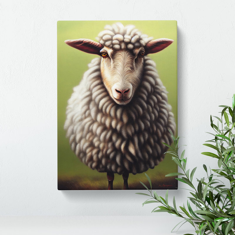 Sheep In The Field - Wrapped Canvas, 60cm H x 40cm W x 3cm D