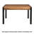 Bronius Extendable Solid Wood Top Metal Base Dining Table