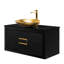 Meuble-lavabo mural simple 40 po avec comptoir en verre trempé-680394489