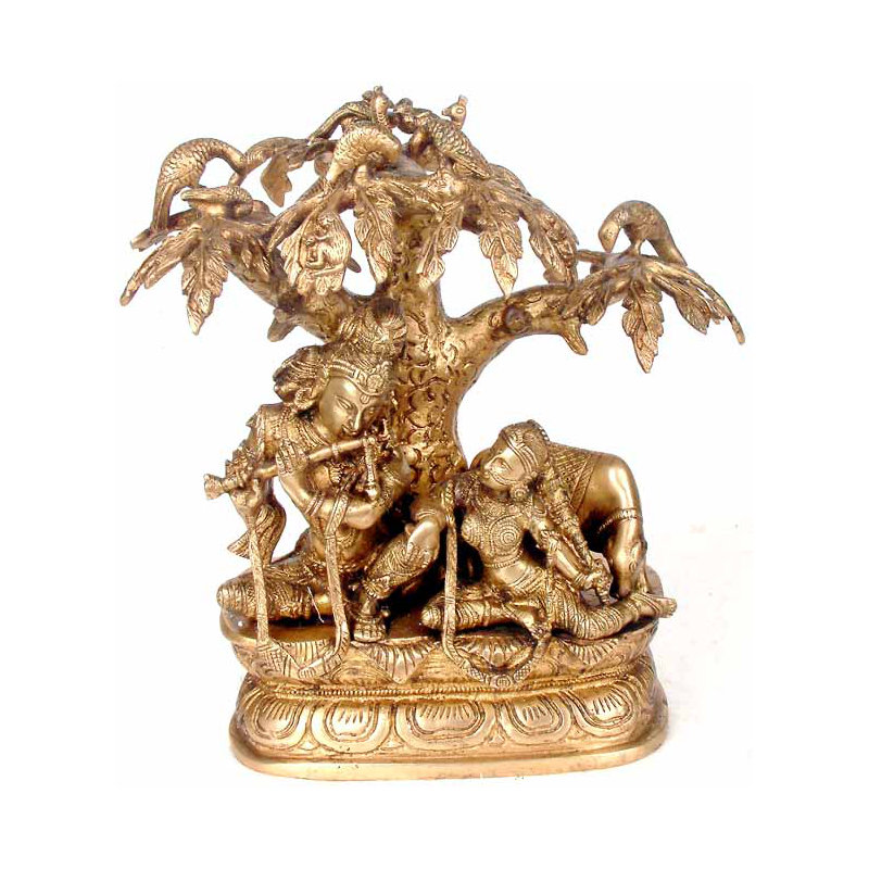 Radha Krishna sous l'arbre Kadambo