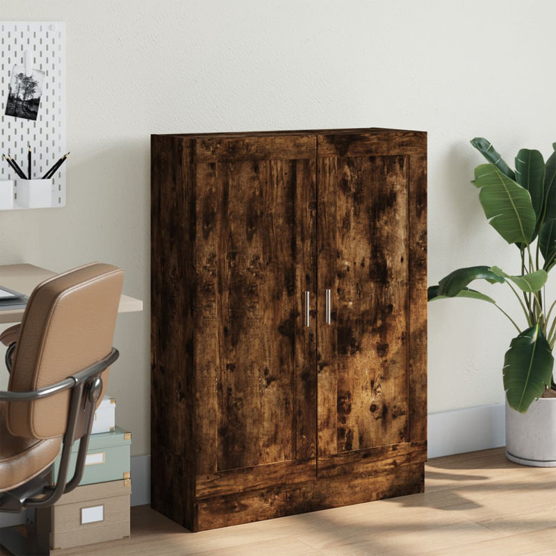 Palembang 115cm H x 82.5cm W Standard Bookcase, Smoked Oak