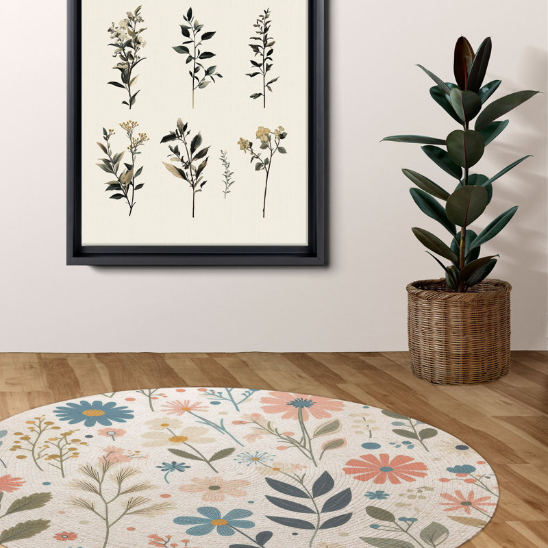Tapis tressé Sunlit, Rond 5 pi