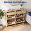 4 Reverse-Down Drawers & 2 Top Drawers Narrow Shoe Cabinet – Slim Hidden Shoe Storage Organizer for Entryway, Black-1613226880