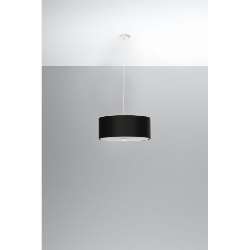 DeVecchi 3 - Light Drum Chandelier, Black