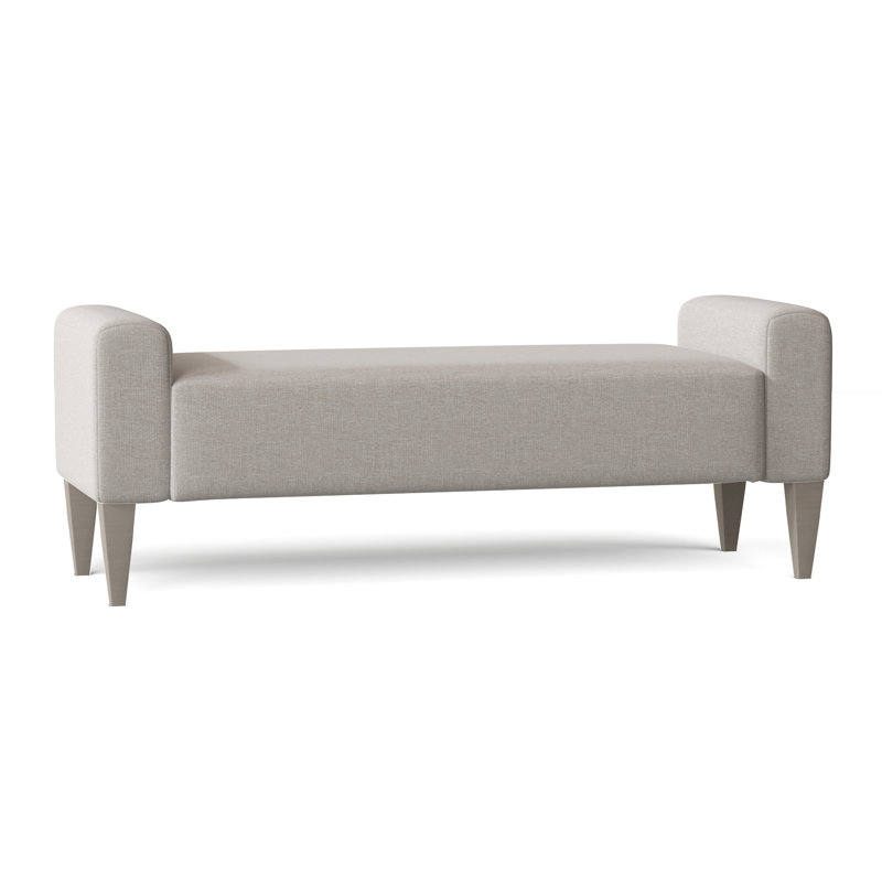 Sudbury Upholstered Bench, Antique White, Pumice Velvet 1697-010