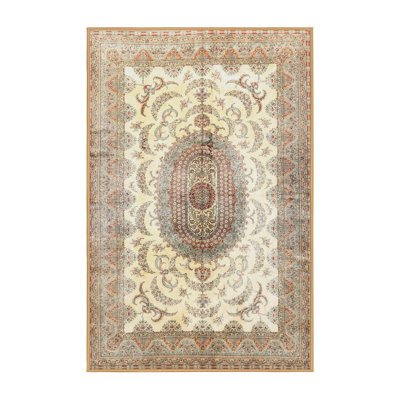 Tapis oriental brun / jaune
