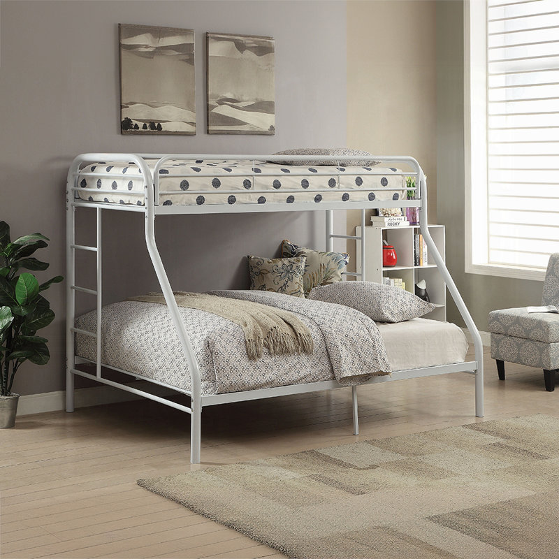 Kuehl Bunk Bed with Built-in Ladder, Navy Blue, Twin XL over Queen