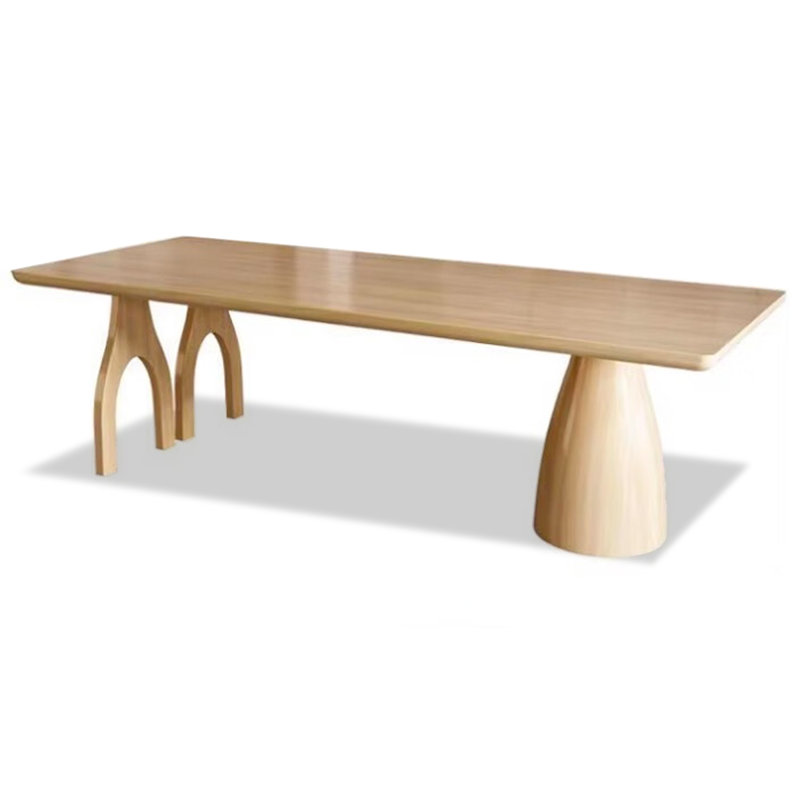 Nordic solid wood minimalist rectangular dining table, 29.53”H x 31.50”L x 78.74”W