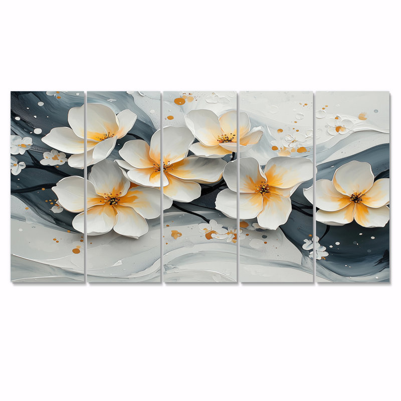 Velours fleurs de cerisier II - fleur de cerisier - art mural traditionnel, H 28 po x l 60 po, 5