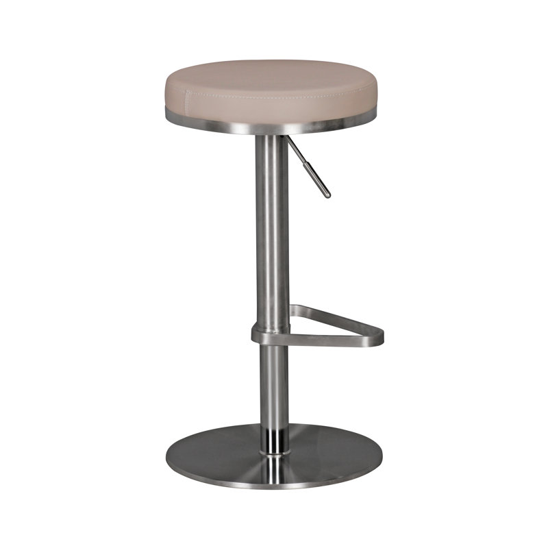 Gabrielle Swivel Upholstered Adjustable Height Counter Stool with Metal Frame