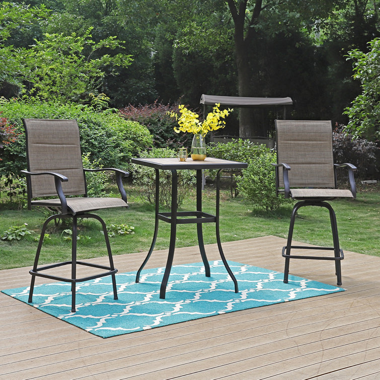 Square 2 - Person 27.5'' Long Bistro Set