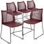Chaises de vestibule empilables en plastique avec dossier en nid d'abeille Oliverson-1572666881-1541484609-1496206833