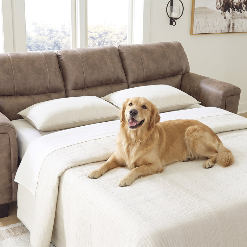 89'' Faux Leather Sleeper Sofa