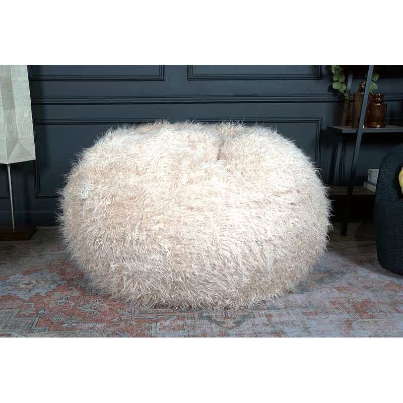 Sac à billes Mahin, Fausse fourrure taupe 