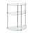 Beckett 23.75" Glass 3 Tier Half-Circle Display Console Table