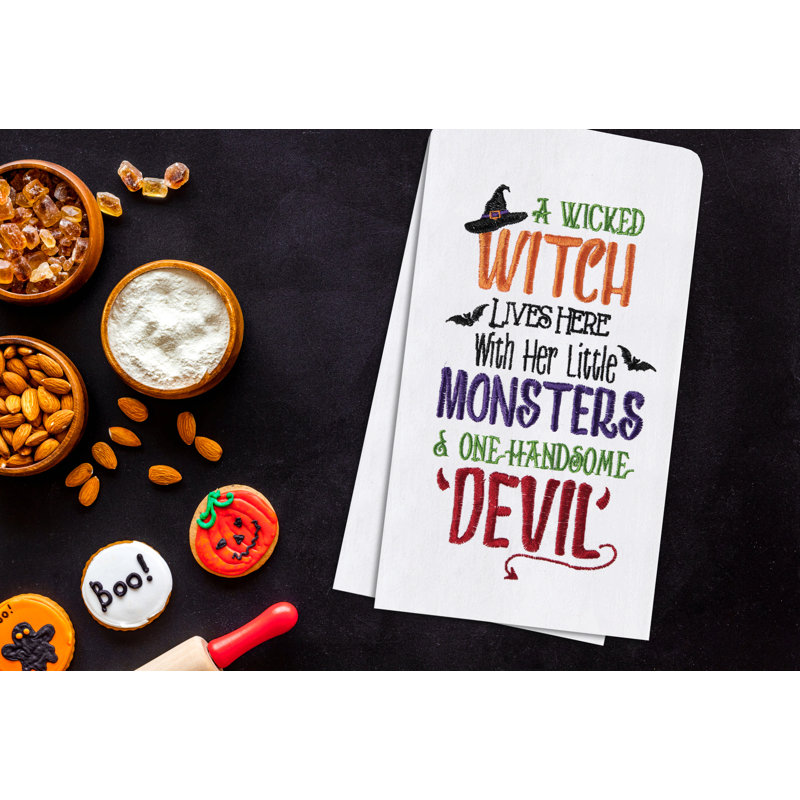 Serviette de cuisine Witch, Monsters, and Devil