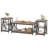 17 Stories Living Room Coffee Table Set of 3, Industrial Triangular-Design Coffee Table and 2 End Side Tables, 3 Piece Living Room Table Set with Large Storage for Apartment Home-1310632521