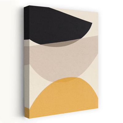 Abstract Earth Tones Abstract Contemporary Wall Art Print 1 Piece Wrapped Canvas Wall Art