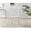 Marietta Chrome Metal and White High Gloss Dining Table Set - 4 Luxury Velvet Dining Chairs-88999634
