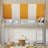 Loft Bed With Canopy, Led Lights & Book Shelf, Gray-1068987905-1068987904