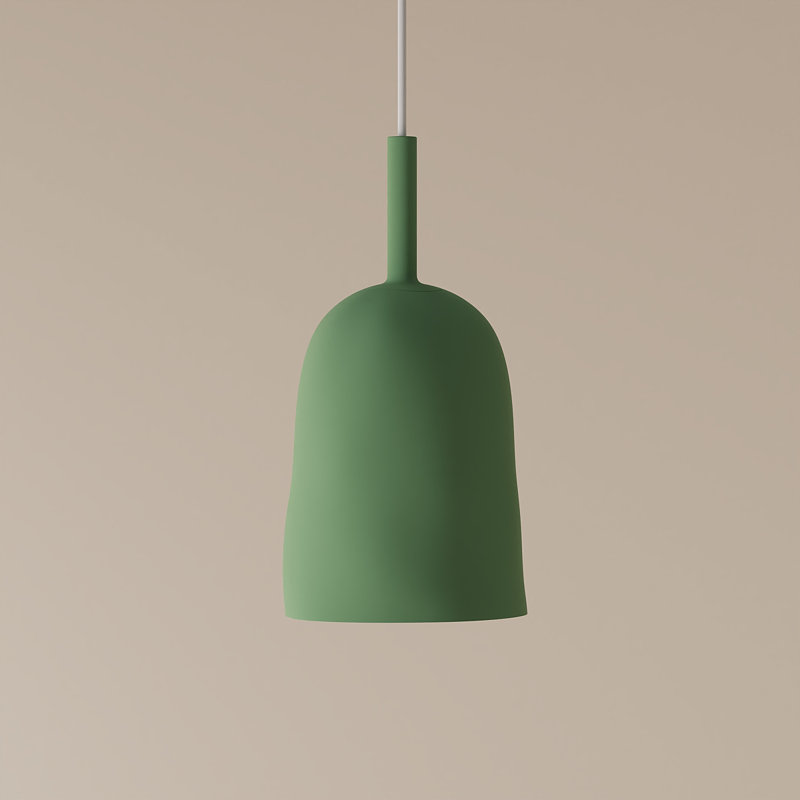 Vessel Pendant Light, Sage, 21" H x 14.5" W x 9" D, White