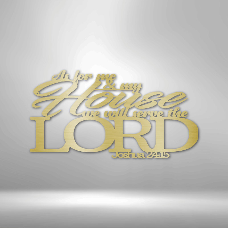 Scripture Walls Scripture Walls Joshua 24,15 Serve The Lord, Doré, H 28,75 po x l 29,5 po x P 0,5 po