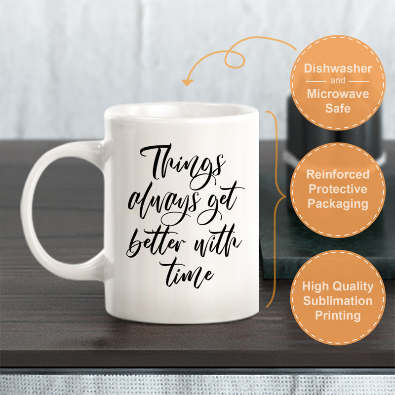 Coffee Mug, 11 oz., Polypropylene Plastic