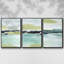«Sea Green Layers I», ensemble de 3 toiles encadrées-97710689-97710690