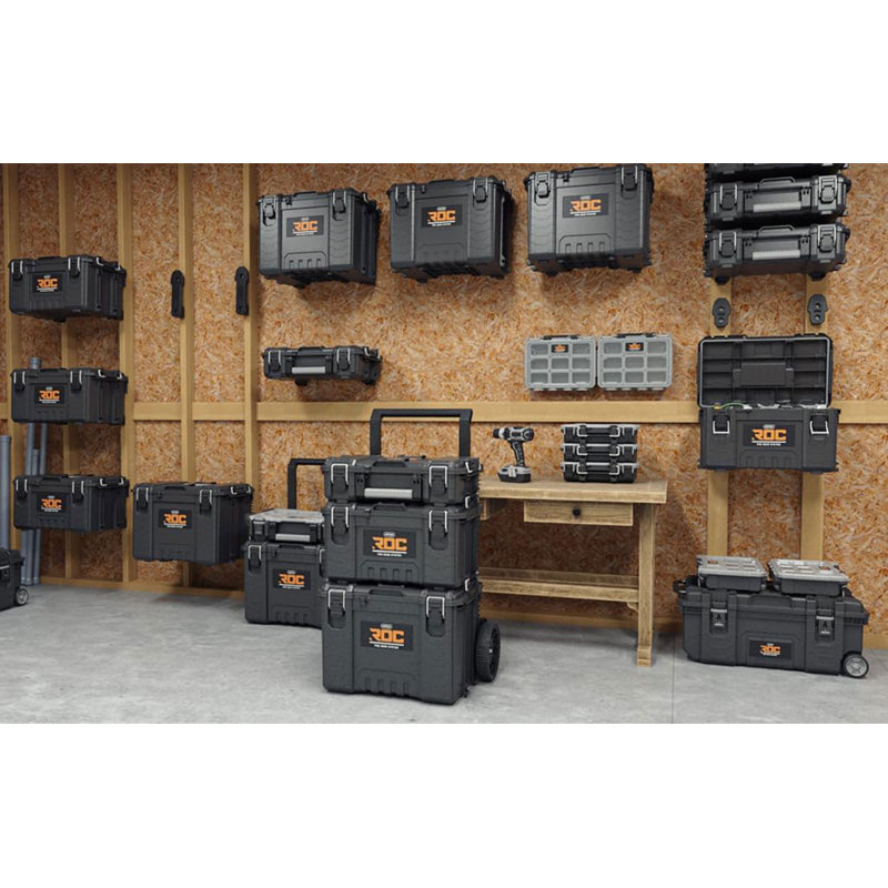 Keter Roc Pro Gear Heavy Duty Mobile Tool Storage Cart Black/grey 256981