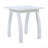 SELMA Acacia Wood Accent Side Table In White PU, Weather-Resistant Rectangular End Table For Patio, Garden, Lawn, And Living Room