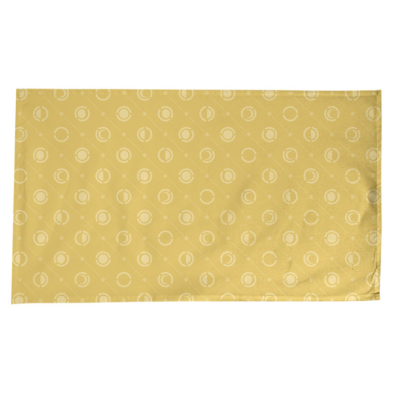 Classic Moon Phases Tablecloth, Yellow/White