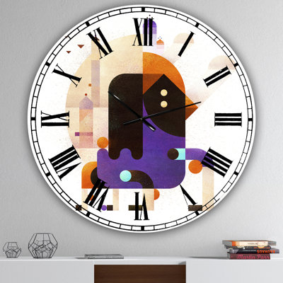 Grande horloge murale Mid-Century