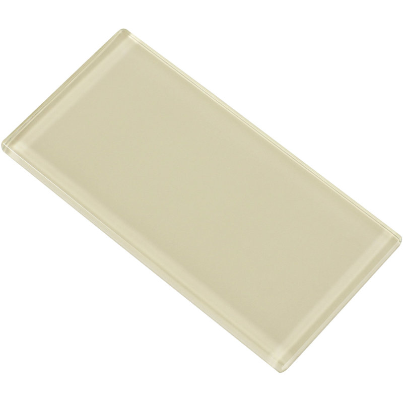 Urban 3" x 6" Subway Glass Wall Tile, Latte
