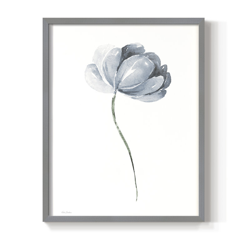 "Tulipe I", Gris, H 11 po x l 9 po