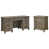 2 Pieces: Desk, Filing Cabinet