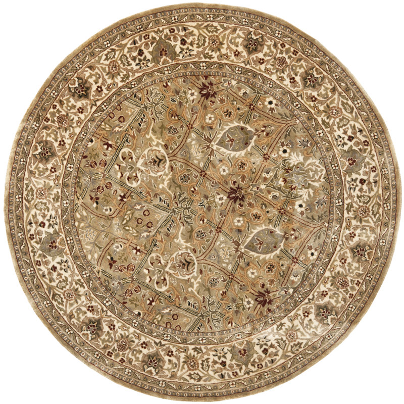 Evie New Zealand Wool Oriental Rug, Round 6'