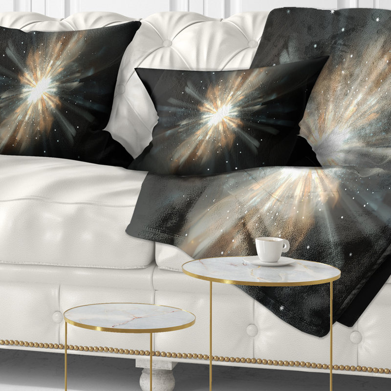 Fractale étoile galaxie - coussin imprimé abstrait, Rectangulaire, 12 po x 20 po