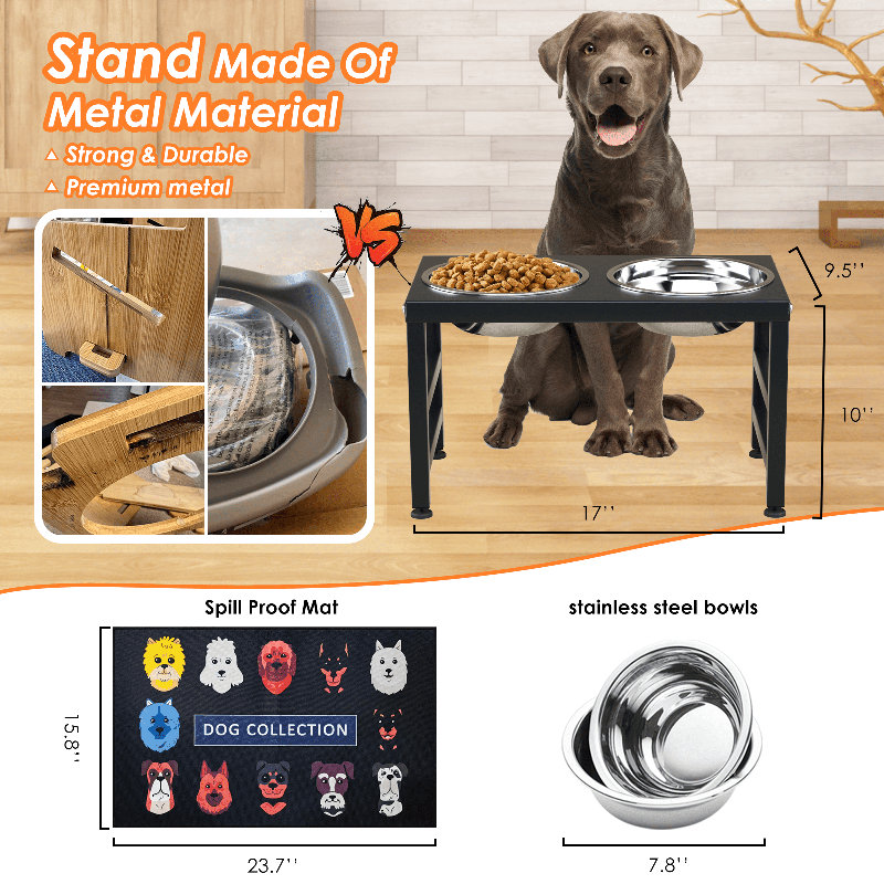 Support en métal pour chien surélevé en métal pour chiens de grande et moyenne taille