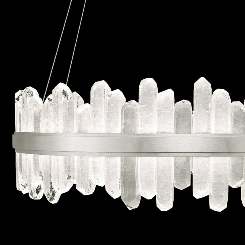 Lustre rond 41 po Lior, Argent, 3000