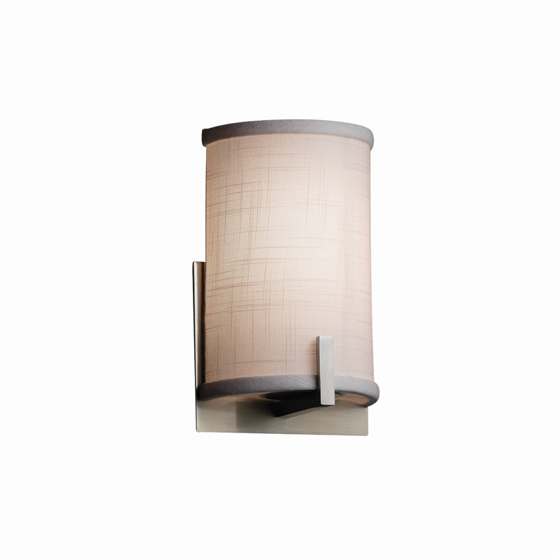 Appliquee à bras 1 lumières Geoffroy, Crème, Nickel brossé