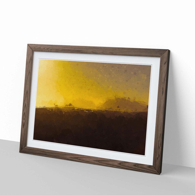 Mountains in Fuerteventura Spain in Abstract - Framed Print, Walnut Framed, 36cm H x 48cm W x 2cm D
