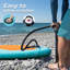 Planche de pagaie gonflable debout de 11 pi / 10 pi 6 po avec accessoires SUP et sac à dos de qualité supérieure inQracer-115139527