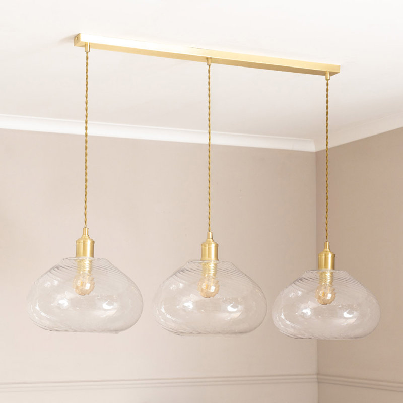 3 - Light Brushed Gold Pendant