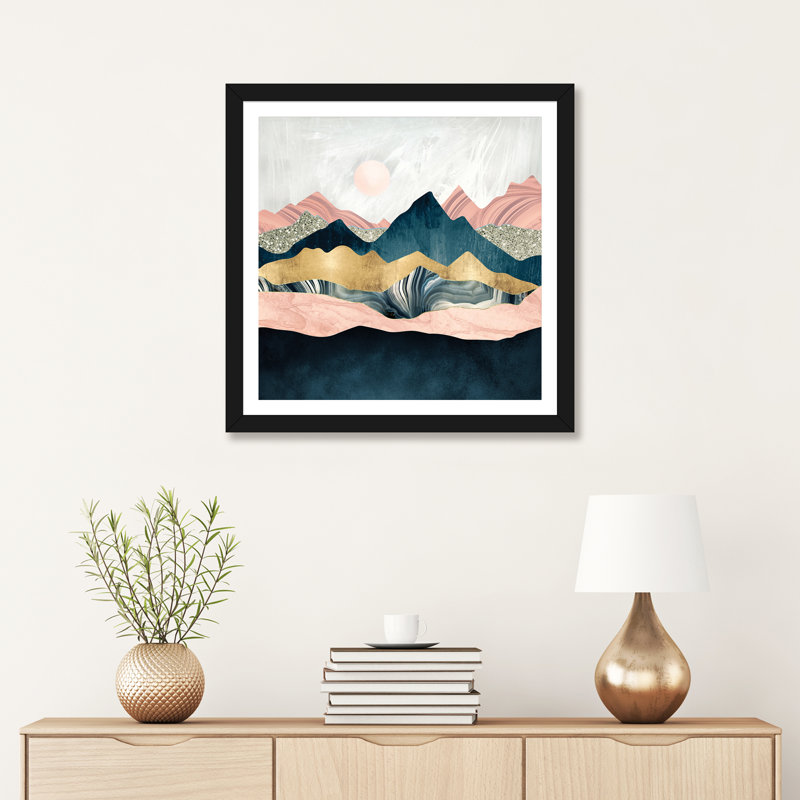 Plush Peaks by SpaceFrog Designs - Print, 16" H x 16" W x 1" D, Black Framed Paper