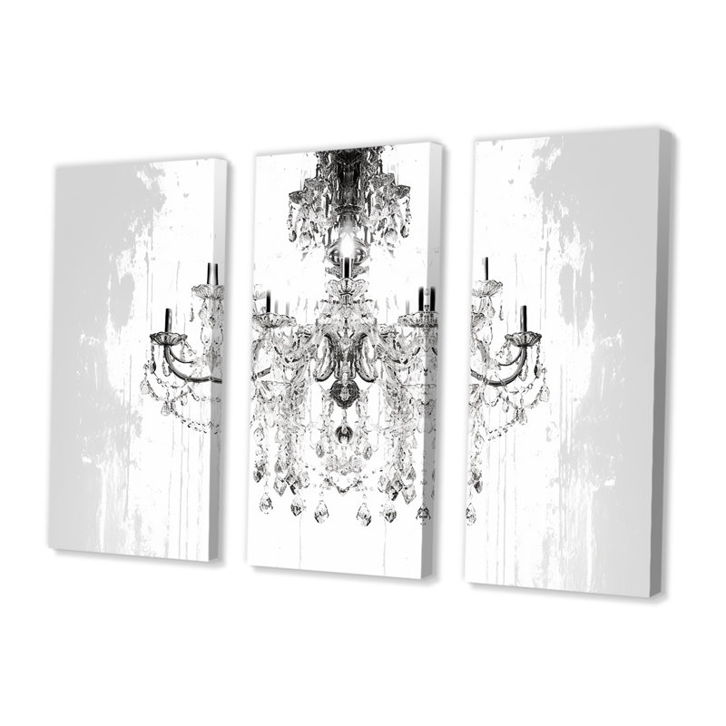 Epineux - Ensemble d'impressions murales lustre Glam, Toile tendue, H 40 po x l 60 po x P 1 po