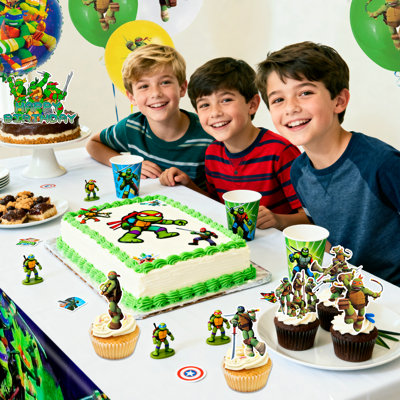 43 Pcs Ninja Turtle Birthday Party Supplies, Ninja Turtle Party Decorations for Kids Set