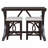 3-Piece Farmhouse Counter Height Dining Set: Table & Upholstered Stools, USB Port-572051556