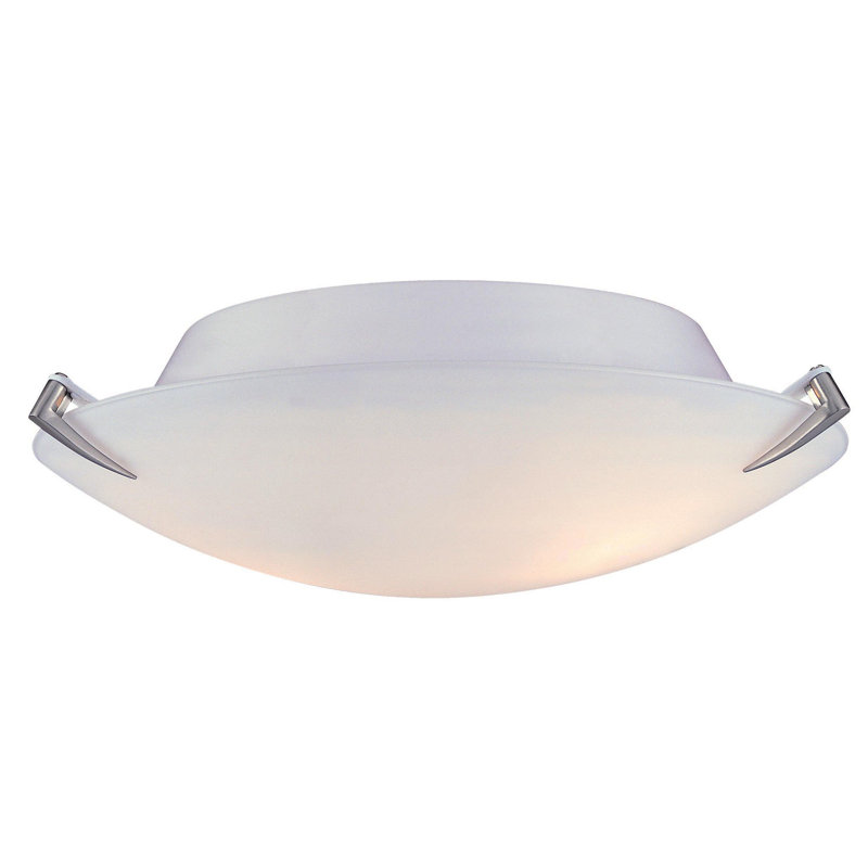 Glass Flush Mount, Fluorescent