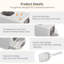 Cusson Enclosed Litter Box with Scoop